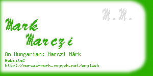 mark marczi business card